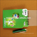 Eco-friendly pp-cover espiral enrollado cuaderno con la pluma